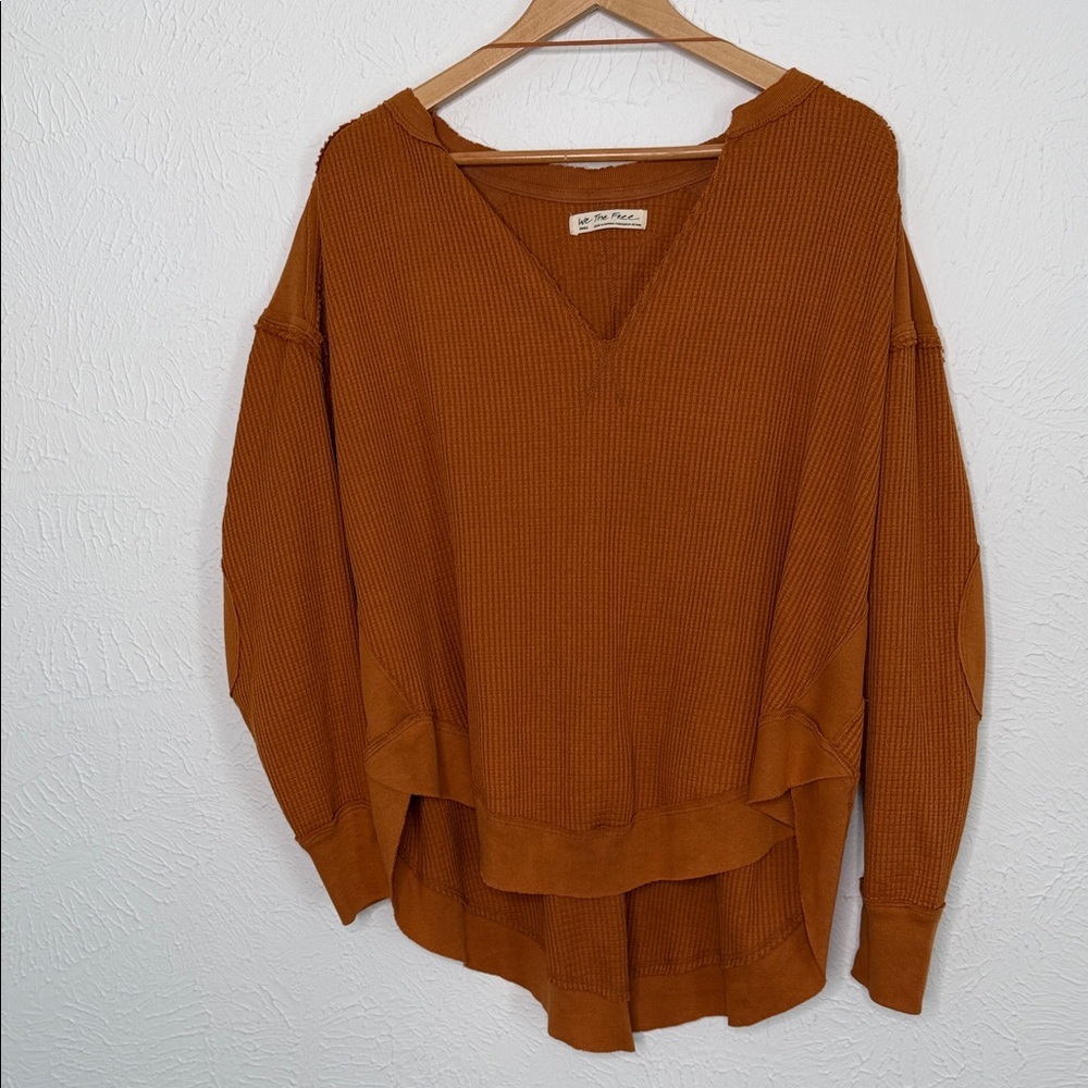 We The Free Free People Thermal Knit Shirt In Autumn Wildflower size small - Picture 3 of 14